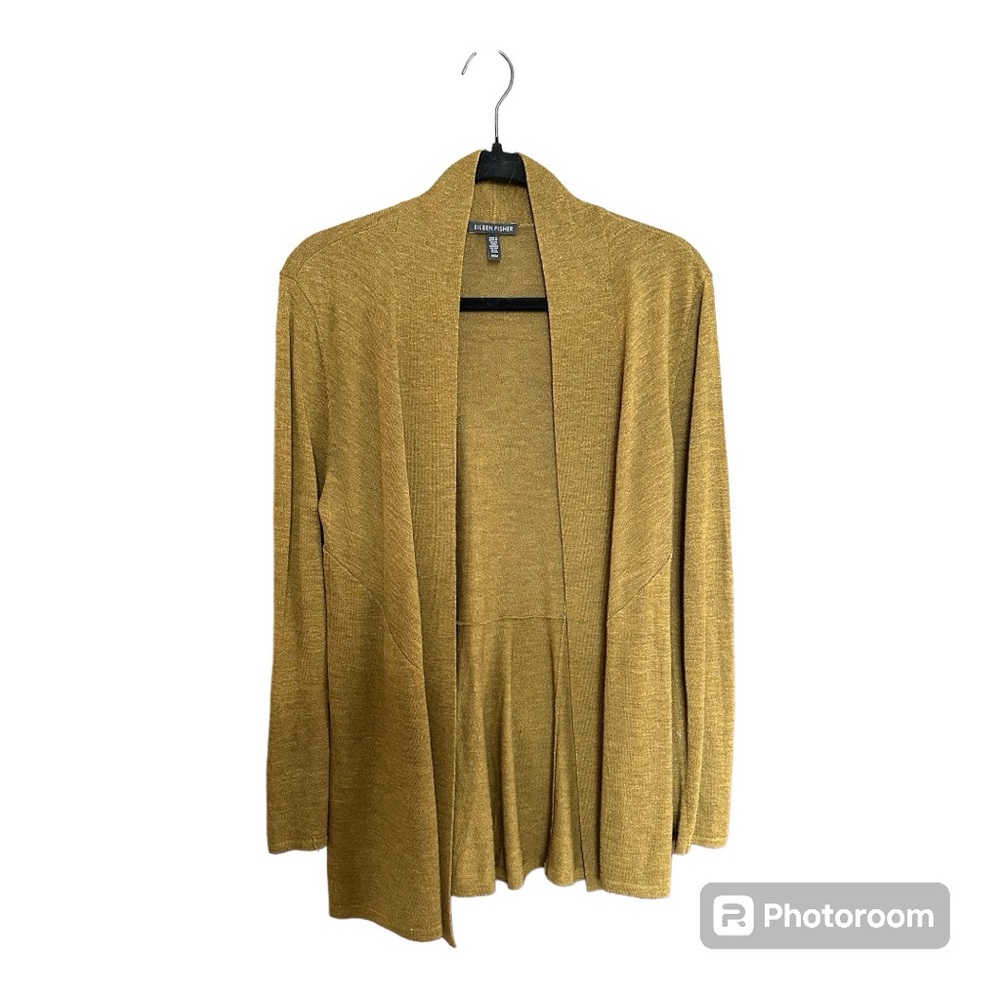 Eileen Fisher Gold Cardigan Medium